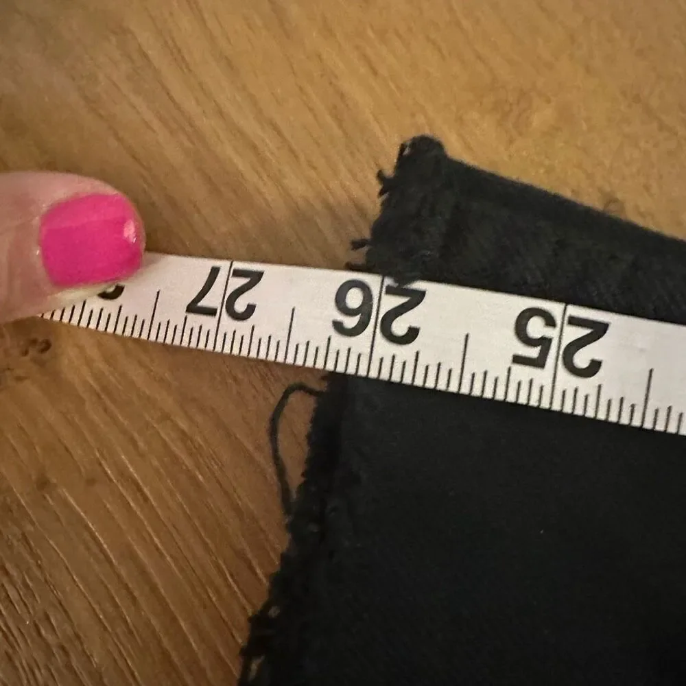 Reformation x Levi’s repurposed jeans button fly black raw hem 26